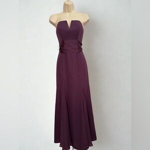 White by Vera Wang Strapless Plum Evening Gown – Size 2
